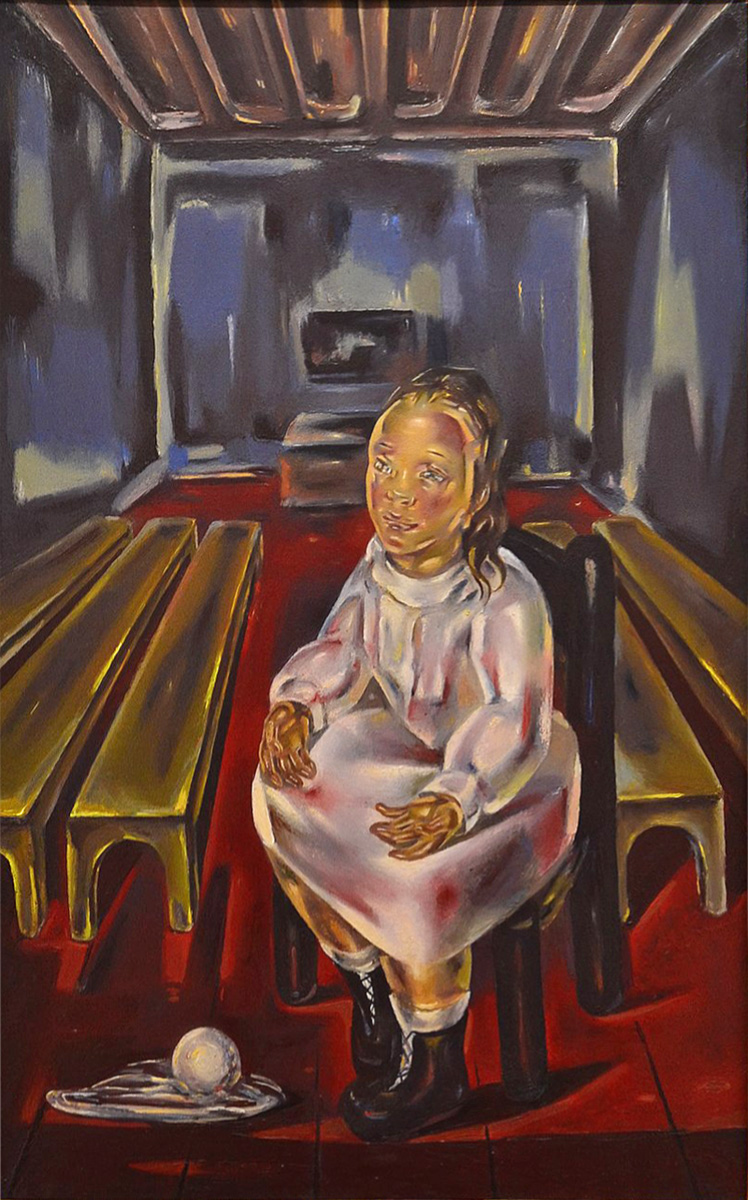 seated girl